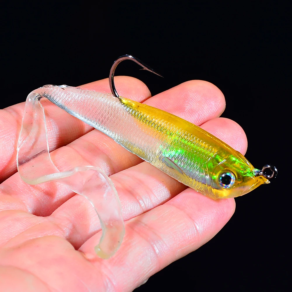 VALHALLA-señuelo de Pesca suave, cebo Artificial de silicona, aparejos de Pesca de carpa, 11,5 cm-15,5g, 5 unids/lote - imagen 3
