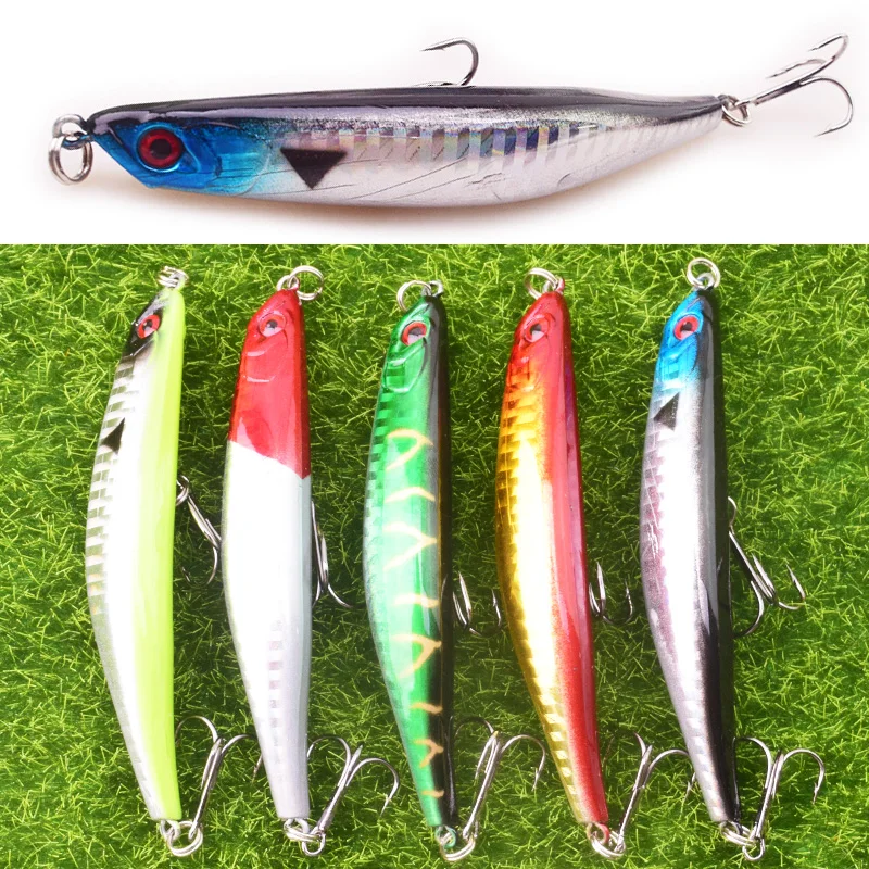 Señuelos de Pesca de lápiz de 90mm y 7,5g, Wobblers de agua superior, aparejos artificiales duros, Crankbait, señuelo de lubina, Pesca de pececillos, 1 ud. - imagen 4