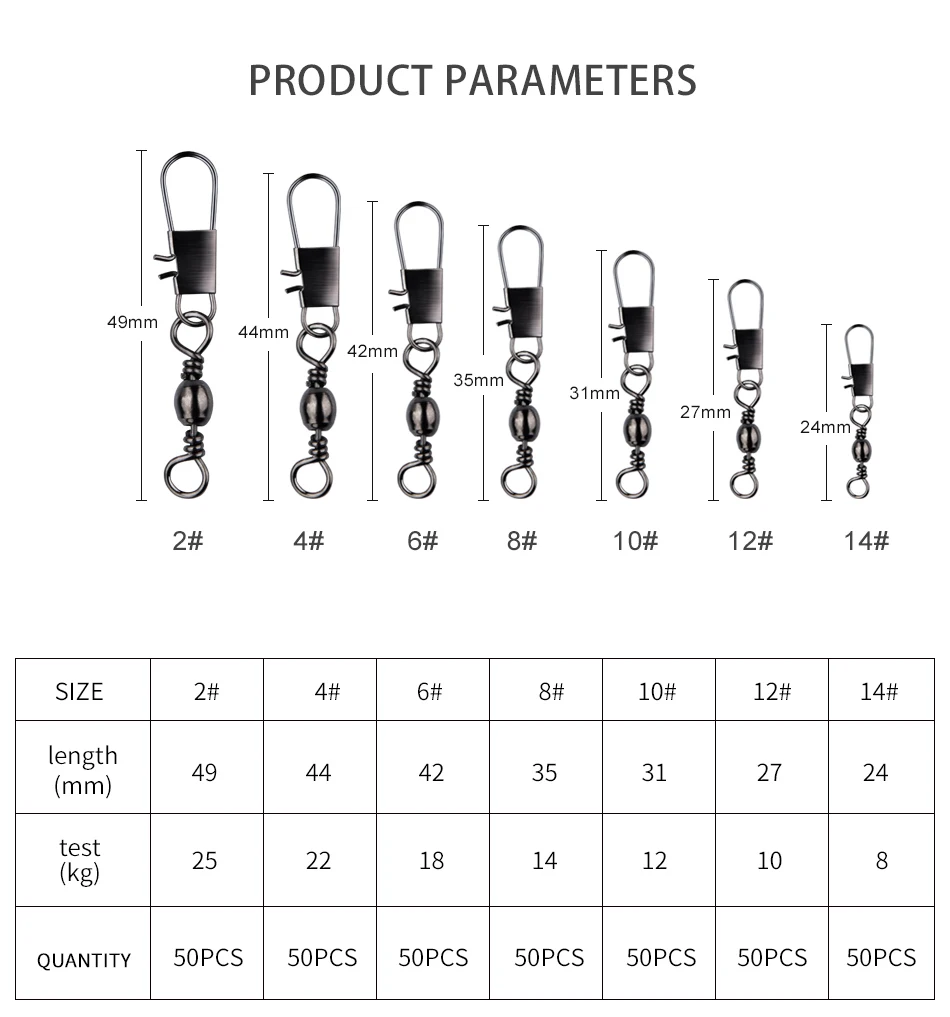Conector pin montado en línea de pesca con señuelo