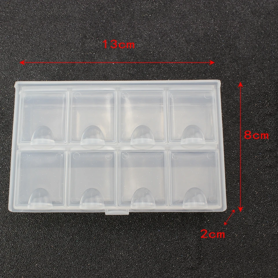 Caja transparente para señuelos de Pesca, accesorio para pececillos, contenedor de aparejos de Pesca, 13cm x 8cm x 2cm, 2 uds. - imagen 5