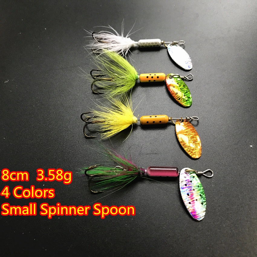Cebos wobber de pesca, aparejos de señuelo de buceo profundo twitch hundimiento VIBE, spinner cuchara señuelo pequeño mini cebo de metal para peces, 40 Uds. 3,58g - imagen 2