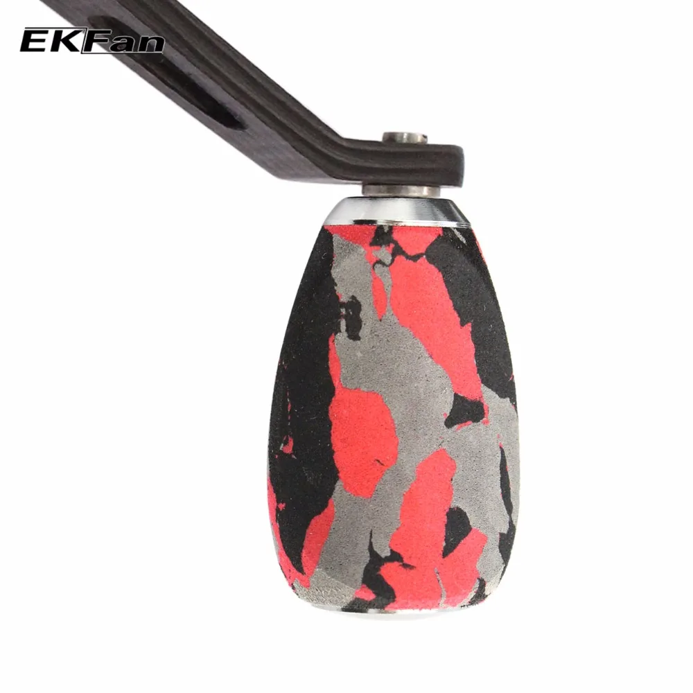 EKFan-mango de carrete de pesca de 91MM, mango de fibra de carbono, perilla de camuflaje EVA, compatible con la serie Dai #2000-5000 - imagen 5