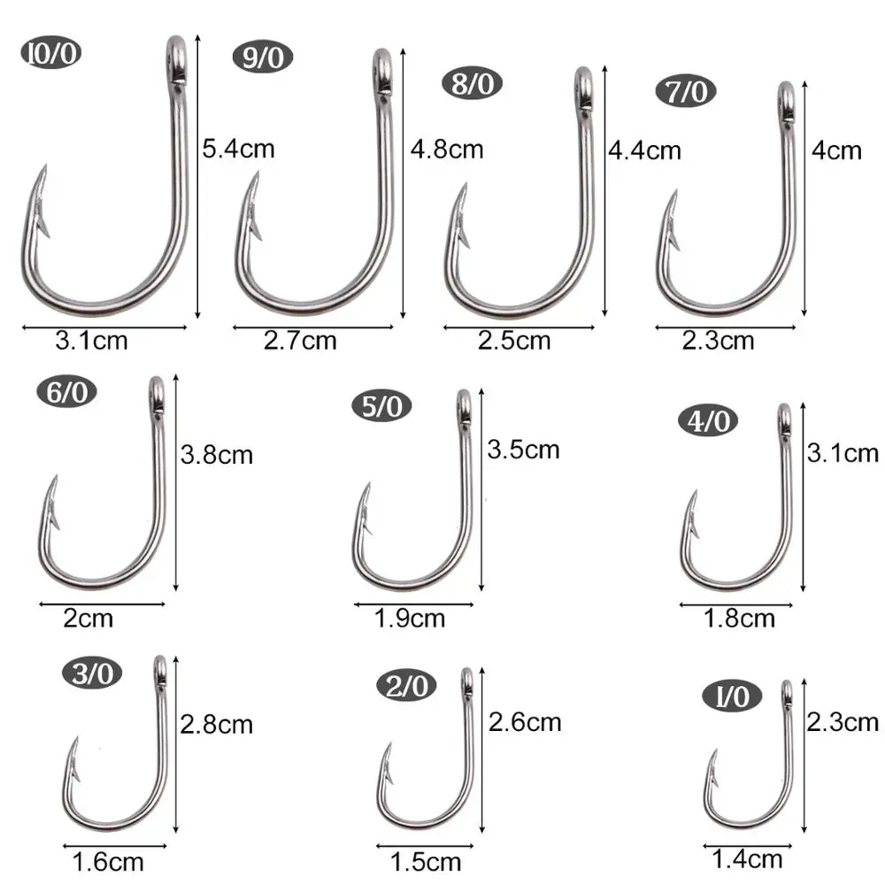 Anzuelos de pesca afilados de acero inoxidable, 30 unidades, de alta resistencia, para agua salada, Lucio, aparejos de pesca - imagen 2