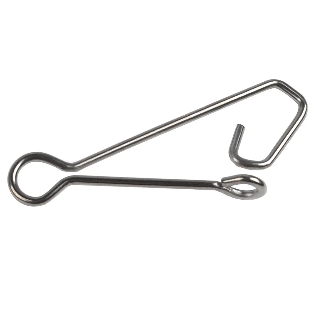 Clip de velocidad de pesca de cambio rápido, Conector de cierre rápido de 50 piezas, de acero inoxidable para agua salada, anzuelo giratorio - imagen 3