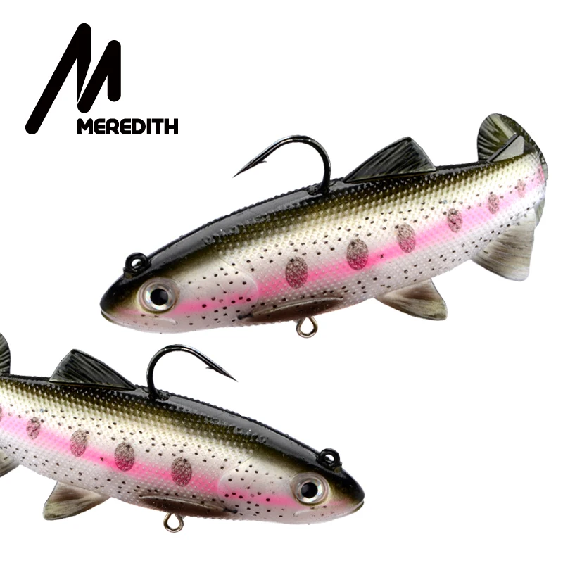 MEREDITH 5,90 "cebos blandos para trucha 15cm 65,8g acción de hundimiento Material de PVC señuelo de pesca Artificial natación cebo de silicona Wobblers - imagen 4