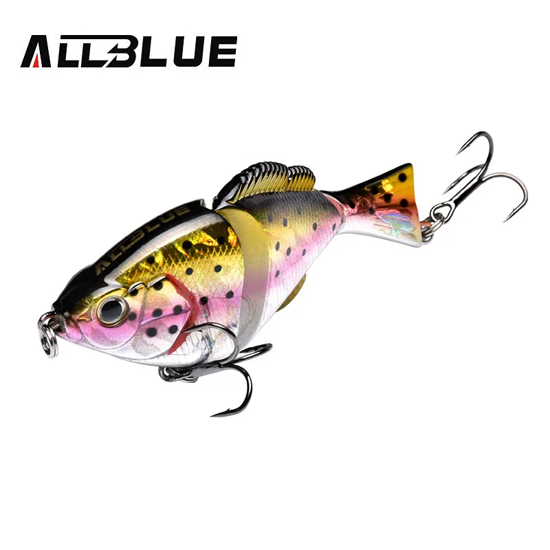 ALLBLUE-señuelo de pesca de articulaciones, 80MM, 15G, Swimbait de hundimiento lento, Vib, Wobbler, Minnow, cebo Artificial, aparejos de Lucio - imagen 5