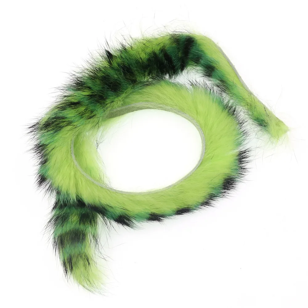 Bimoo, 2 uds., tiras Zonker de liebre de piel de conejo para serpentina de pececillos, moscas de pesca, Material para atar moscas, 5MM de ancho, blanco-negro, etc. - imagen 4