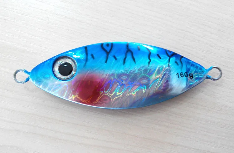 Jig-cuchillo de plomo para pesca, plantilla de plomo de 160g, colores mezclados, buena calidad, 4 Uds., envío gratis - imagen 3