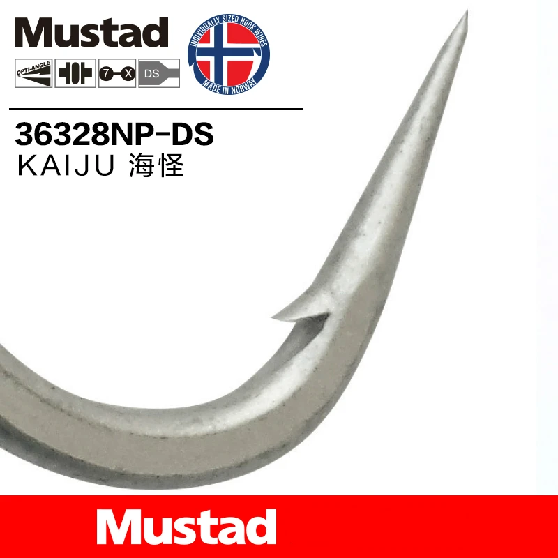 Anzuelo de pesca Mustad Original, anzuelo de púas de acero rico en carbono, anzuelo de manivela 36328, anzuelos triples, anzuelos de pesca en el océano, accesorios de pesca - imagen 5