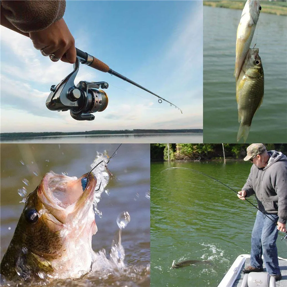 Kit de caja de aparejos de pesca, 211 piezas, incluye pesas de plomo de pesca, anzuelo, señuelo grub, anzuelos giratorios para accesorios de pesca - imagen 4