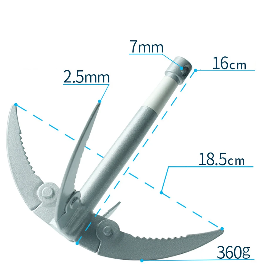 Mosquetón de supervivencia para deportes al aire libre, gancho plegable de tres patas, herramienta de escalada de montaña, roca de hielo - imagen 4