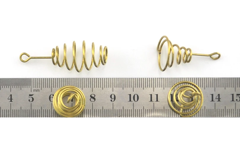 MNFT 200 unids/lote resorte en espiral con forma de oliva y bocina para anzuelos de pesca de explosión accesorios de cebo de pesca de acero inoxidable - imagen 5