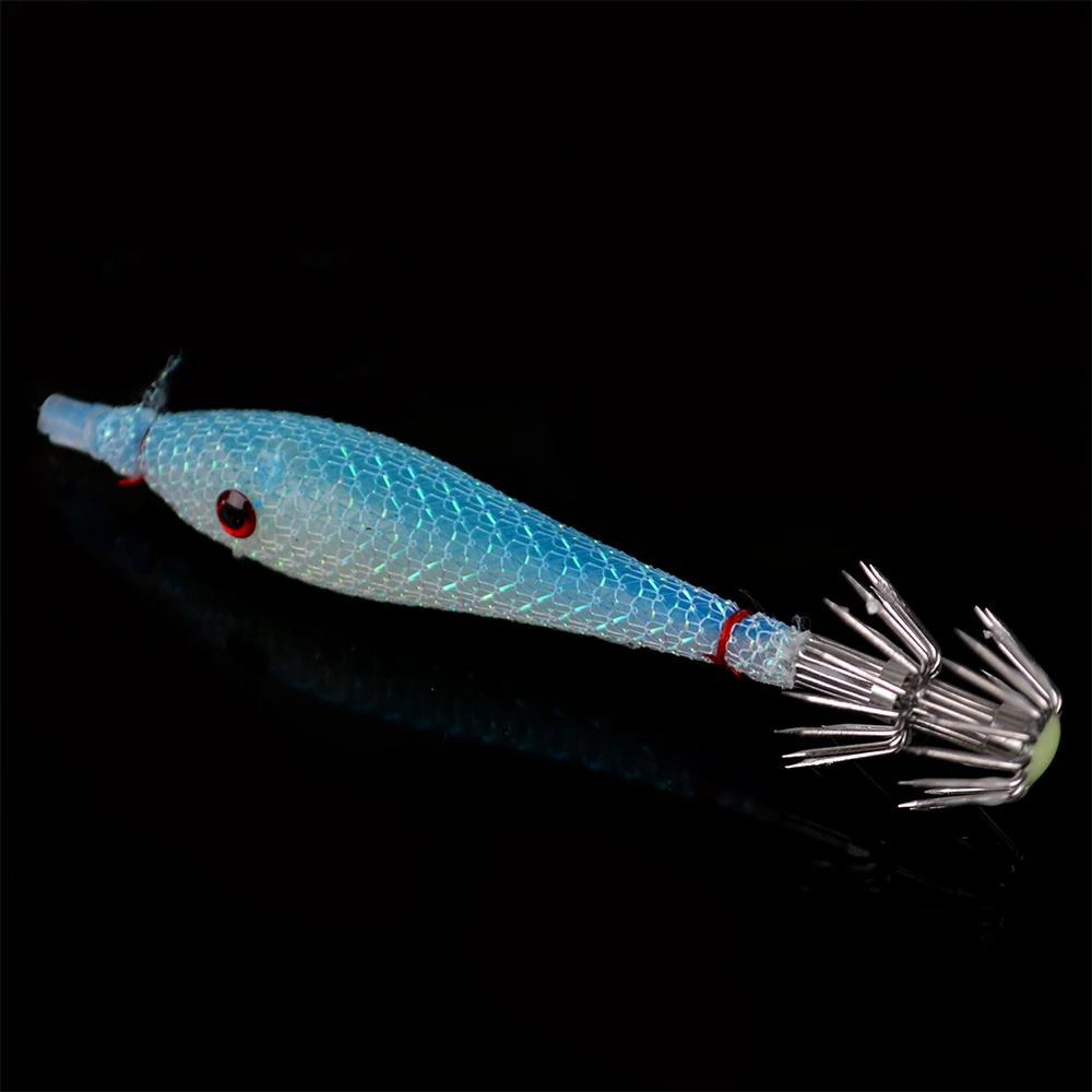 FiSH KING-señuelo luminoso de Pesca en el mar, anzuelo de pulpo de calamar suave, aparejos de Pesca Vissen, cebo artificial, 5 piezas, 9cm, 8g - imagen 5