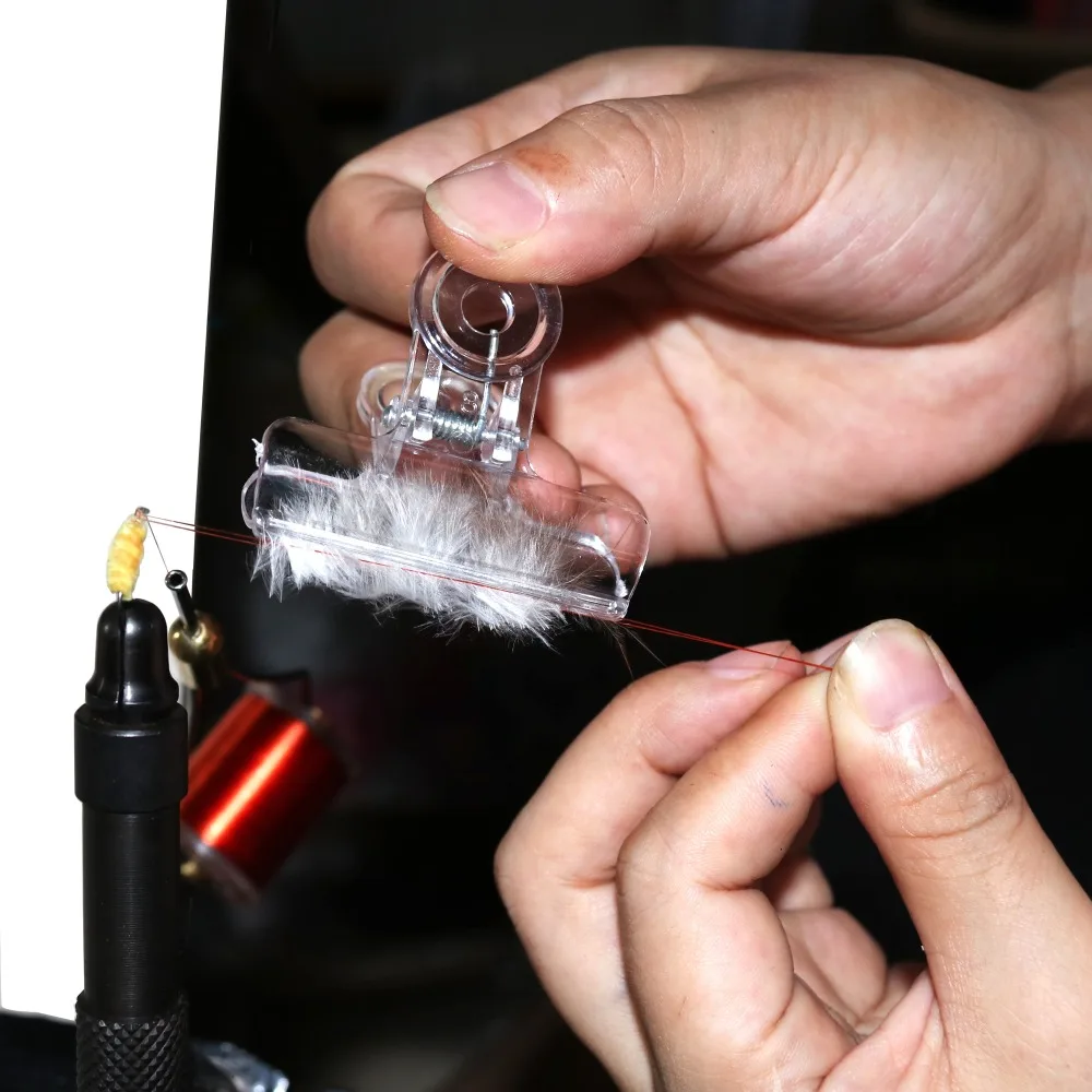 Bimoo-Clip de bucle de doblaje de plástico transparente, herramienta de atado de moscas CDC, tamaño S, M, L, XL, 4 unidades por juego - imagen 3