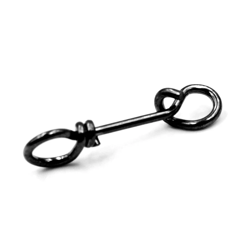 MNFT Clip de conexión rápida de acero inoxidable, enganche de resorte giratorio de pesca, abrazadera, hebilla, conector, accesorio de aparejos, 50 Uds. - imagen 3