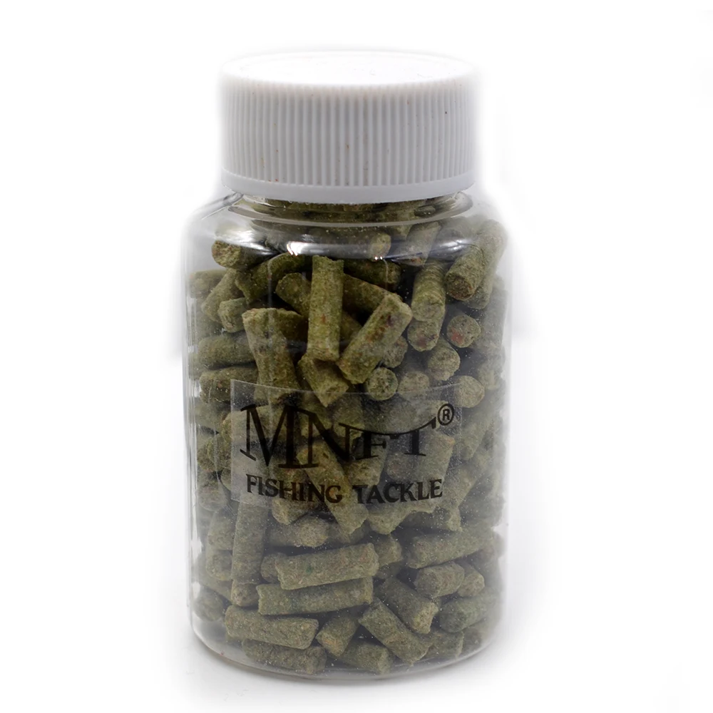 MNFT 1 botella de aproximadamente 300 Uds. Cebos de carpa con olor a hierba, 3 sabores, cebos de pesca gruesos, Señuelos de pesca, cebos artificiales y bandas de goma - imagen 5