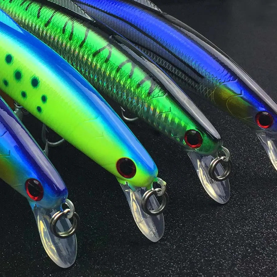 Señuelo de tiro largo para pesca marina, bola de acero integrada, para natación profunda, 96g, 20cm, cebo duro para pececillos, aparejos japoneses Crankbait - imagen 3