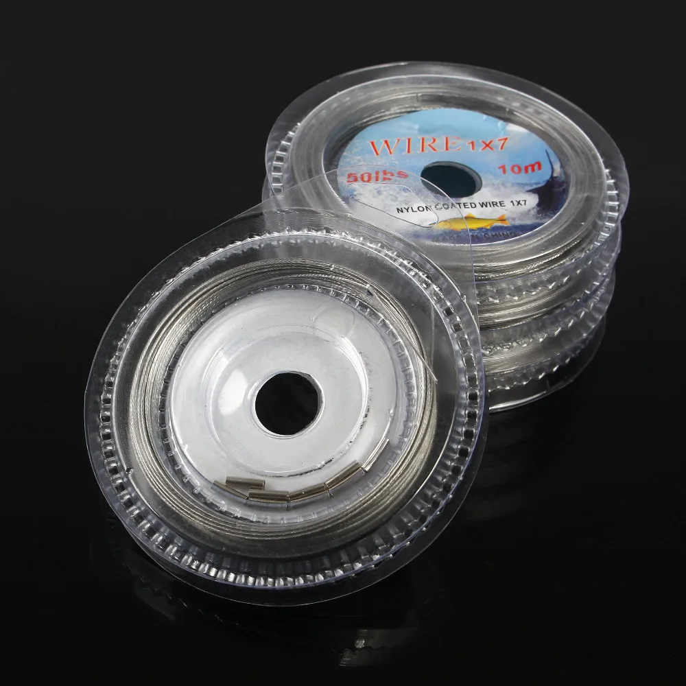 NGB-sedal de pesca de alambre de acero inoxidable antimordeduras, 10M, correa de 7 hebras para accesorios de pesca, 10LB, 20LB, 50LB, 60LB, 70LB, 120LB - imagen 4