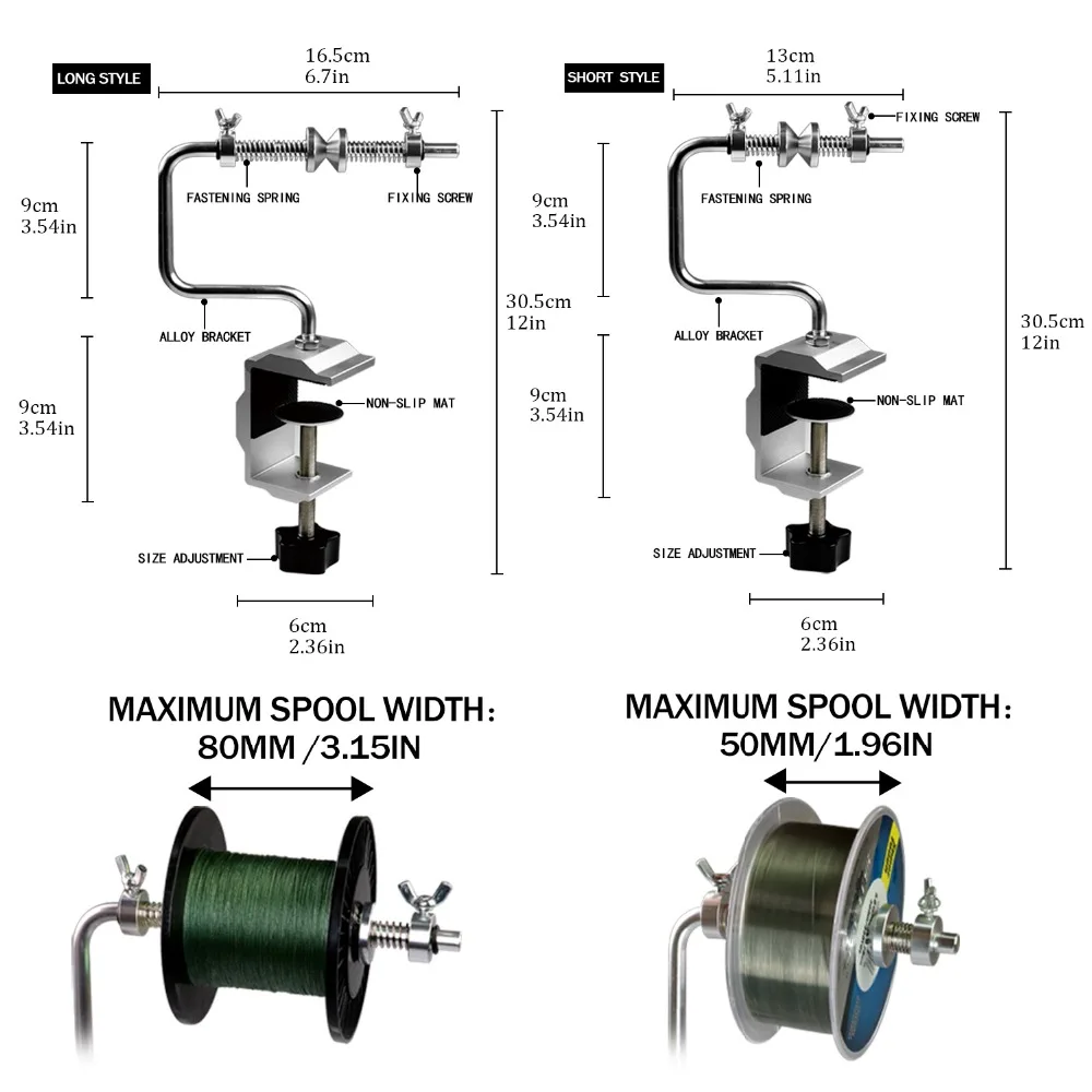 Enrollador de línea de pesca portátil de aluminio, 1 piezas, ventosa estable, sistema de carrete, accesorios de sedal - imagen 3