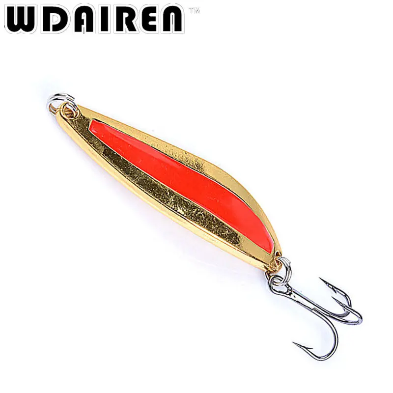 Señuelo de Pesca de Metal, 50mm, 7g, cuchara giratoria, cebo para trucha, Lucio, aparejos de Pesca, anzuelo triple, WD-455, 1 ud. - imagen 3