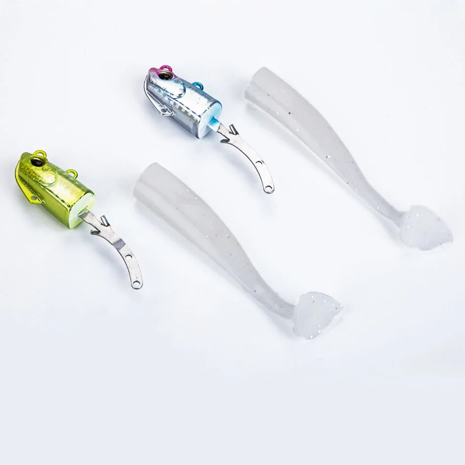 Señuelo Swing Shad Swimbaits, señuelo suave de acción de pececillo negro, aparejos de pesca profesionales para peces grandes, puntas de pesca, señuelo de pez roca, 1 Uds. - imagen 5