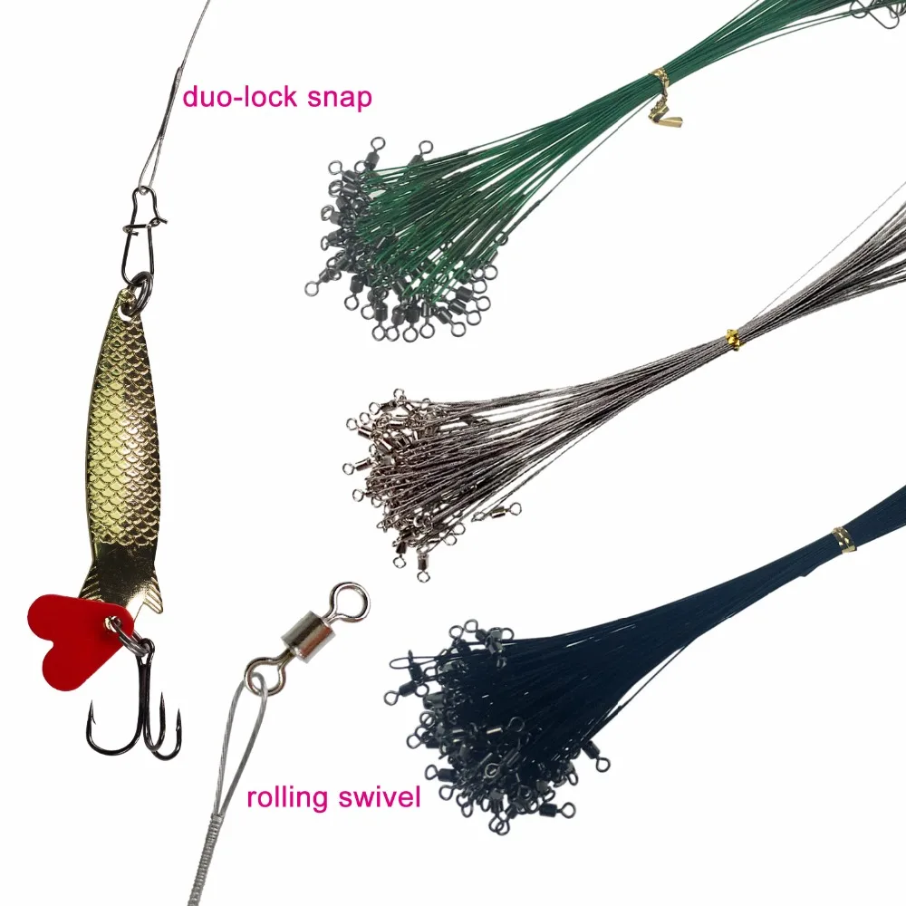 Sedal DE PESCA DE 17lb-35lb, líder de alambre de acero con eslabones, accesorios de pesca a presión, anzuelo, aparejo de alambre de pesca de carpa, correa de núcleo de plomo - imagen 2