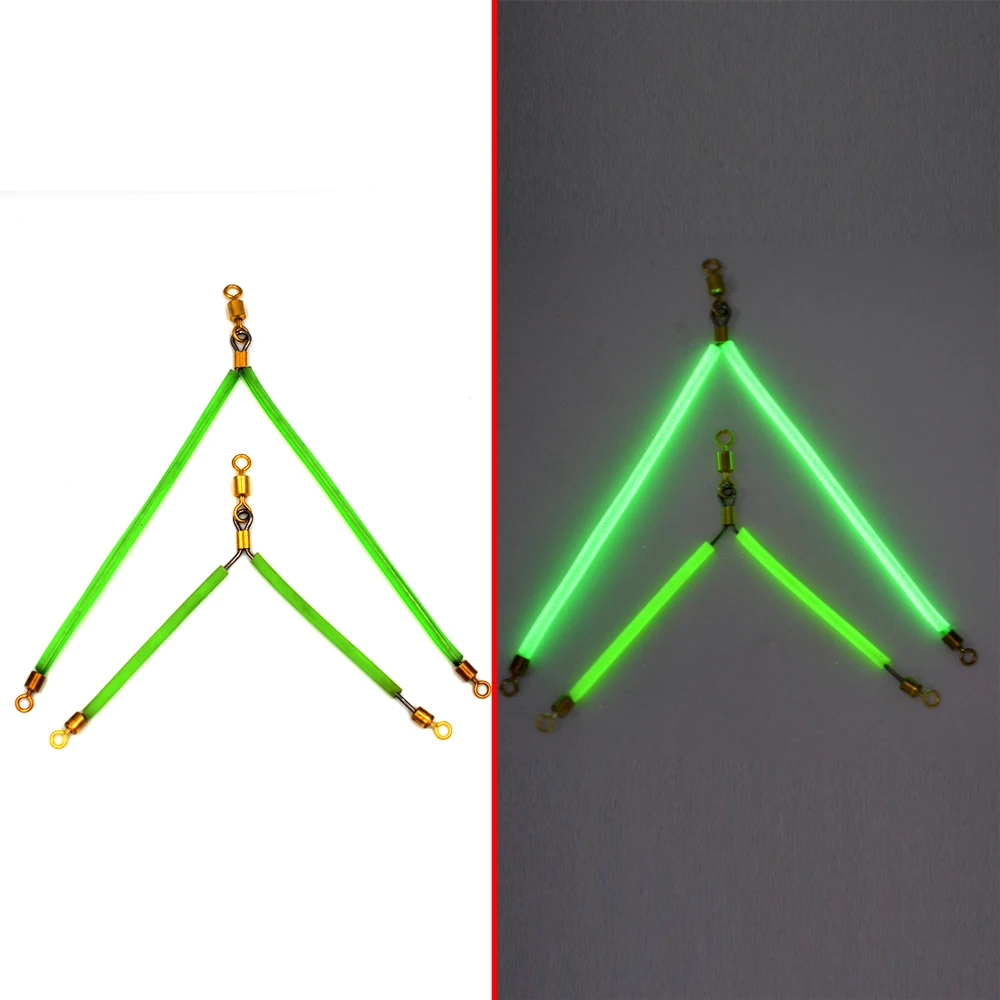 MNFT-soporte de equilibrio de pesca, tubo luminoso de 7cm/11cm, lamas antienredos con gancho giratorio, conector de señuelo giratorio, 6 uds. - imagen 3