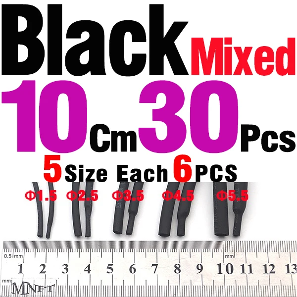 30Pcs Black Mixed