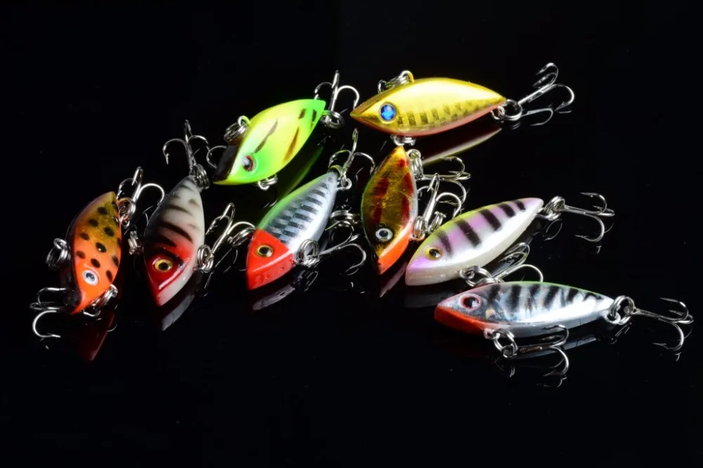 Señuelo de pesca VIB de 80 piezas, 4cm, 2,8G, Super Mini, vibración Artificial, Wobblers, aparejos de plástico duro en cada nivel de agua