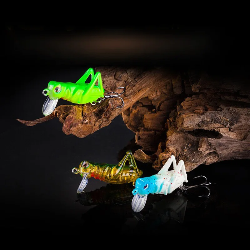 1 Uds 4,5 cm 3g saltamontes insectos Señuelos de Pesca Pesca con mosca Wobbler señuelo cebo duro realista lubina Jerkbaits Swimbait Pesca - imagen 3
