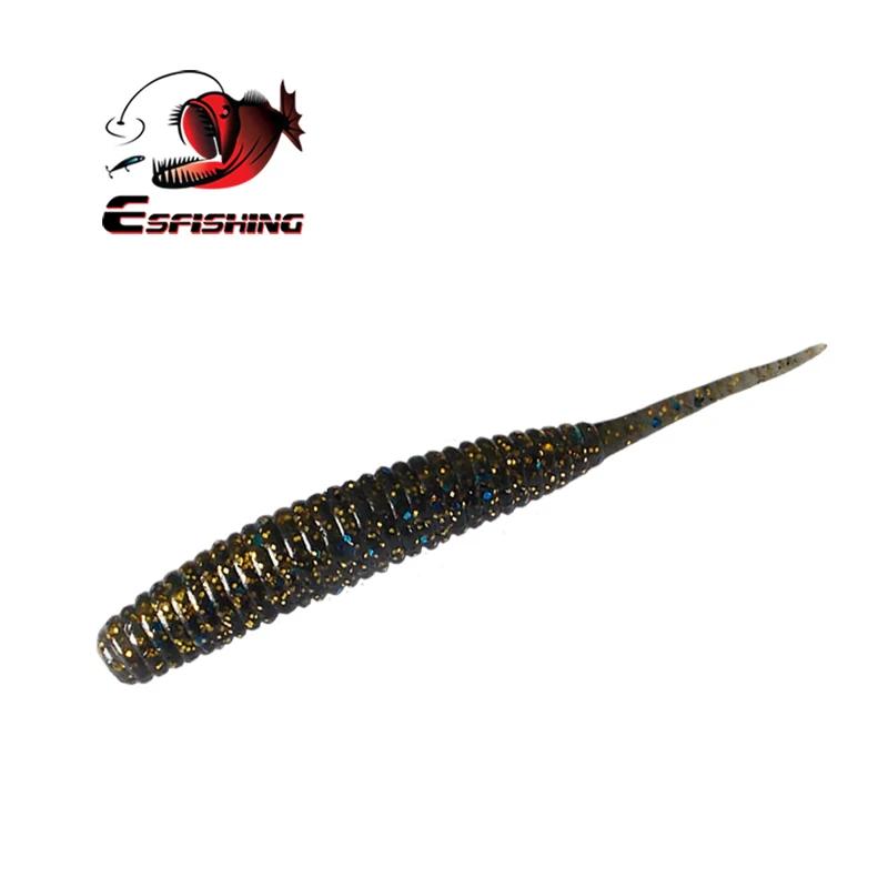 ESFISHING-Cebo de silicona suave, cola de 100mm, 6 unidades, cebo Artificial para Pesca de lubina, Lucio, Jigging, Zander Isca - imagen 4