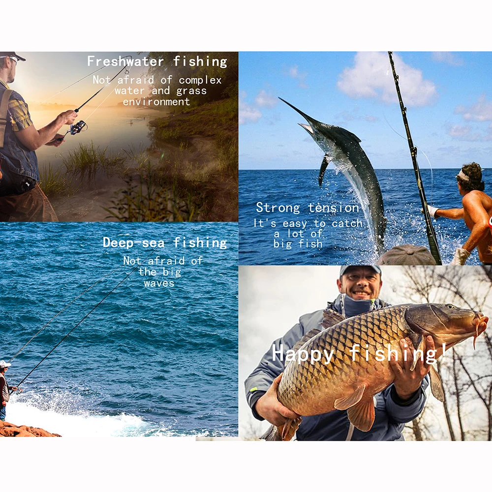 Línea de pesca monofilamento 500m 13 lb.-396 lb. Sedal de pesca mono de nailon, sedal líder de pesca transparente súper fuerte para agua salada - imagen 5