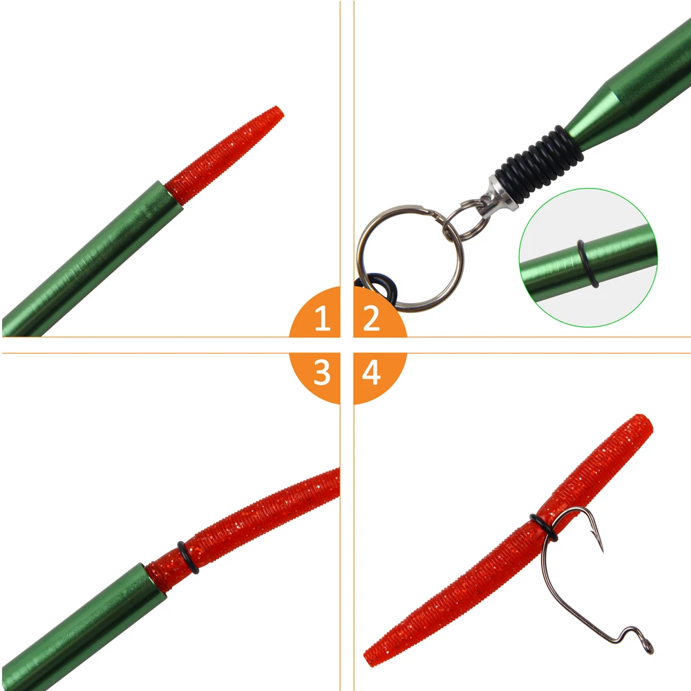 Shaddock-juntas tóricas de goma, accesorios de pesca, aparejo loco negro, herramienta de junta tórica para señuelos de pesca, 100 uds. - imagen 5