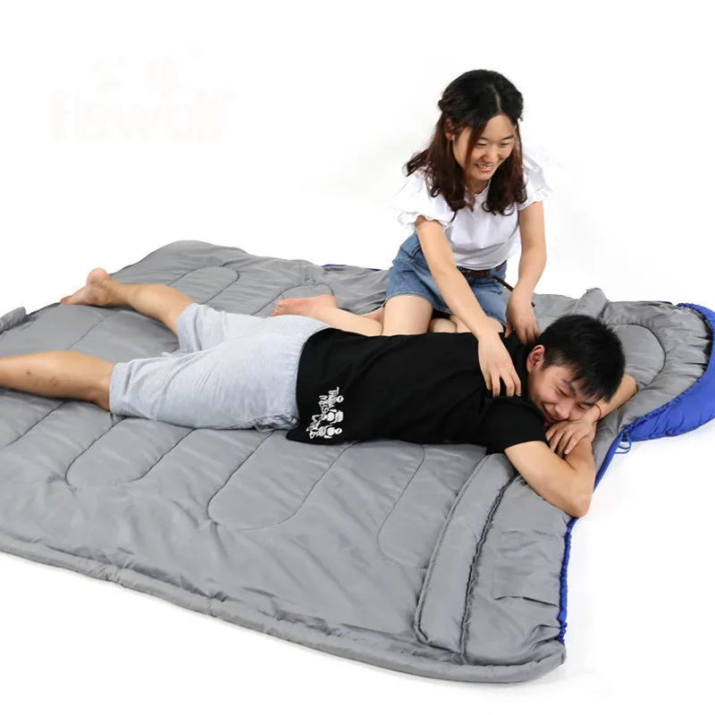 Saco de dormir ultraligero para acampar al aire libre, saco de dormir de algodón con capucha para adultos, para Otoño e Invierno - imagen 3