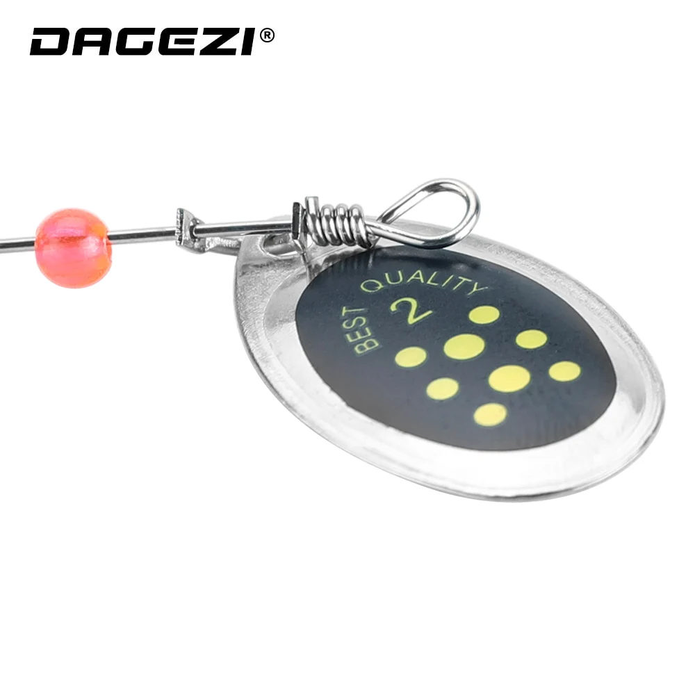 DAGEZI-señuelo de cuchara de pesca, anzuelo giratorio, 3g, wobbler - imagen 2