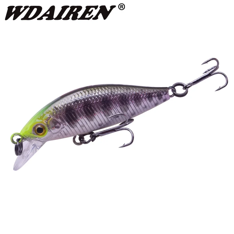 WDAIREN-Mini señuelo de pesca Minnow, 5cm, 3,2g, cebo duro Wobblers Crankbait para Señuelos de Pesca, anzuelo japonés, aparejos artificiales FA-502 - imagen 5
