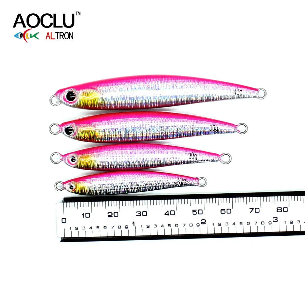 AOCLU-Plantilla de Metal rápida para pesca en tierra, cebo duro de sardina, palo que se hunde, holograma relectivo más mordeduras, brillo UV, 12g, 20g, 30g - imagen 3