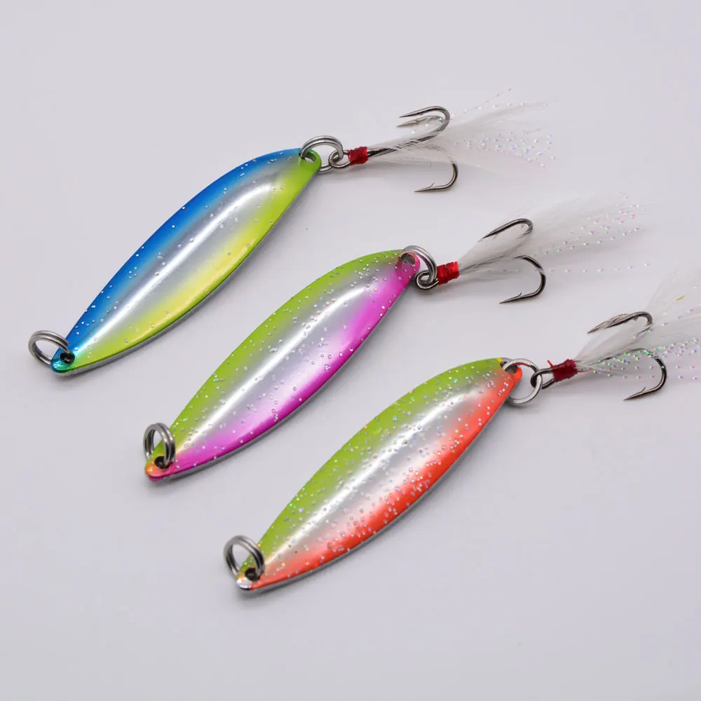 Balleo 5g 8g 14g 17g cuchara giratoria Matel Shell señuelo de pesca aparejos de pesca - imagen 4