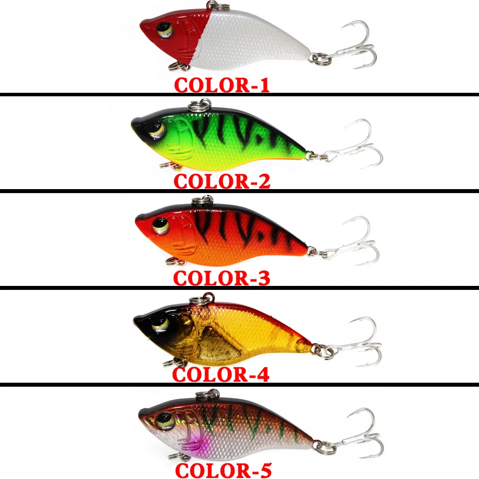Señuelos de plástico Wobbler, señuelo de pesca con vibración de plomo, aparejos duros, cebo para caminar, peces de 1 pieza de 5,3 cm - imagen 5