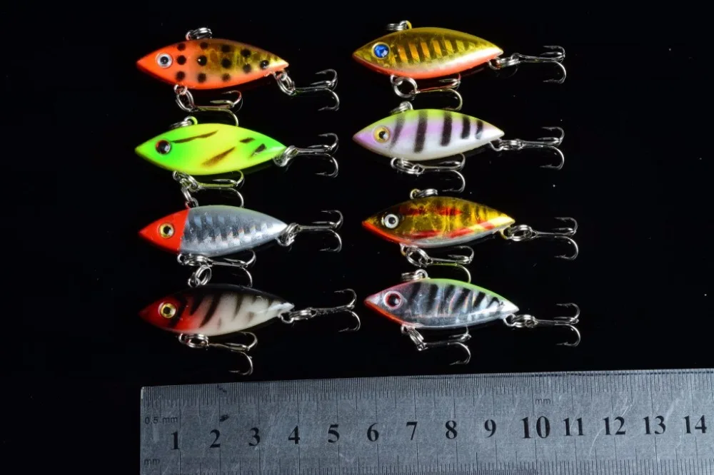 Señuelo de pesca VIB de 80 piezas, 4cm, 2,8G, Super Mini, vibración Artificial, Wobblers, aparejos de plástico duro en cada nivel de agua