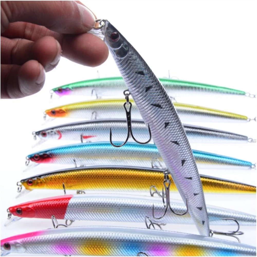 1 Uds. Señuelo de pesca flotante de pececillo grande Wobblers 18cm 24g cebo duro de plástico Artificial Crankbait aparejos de pesca de Lucio