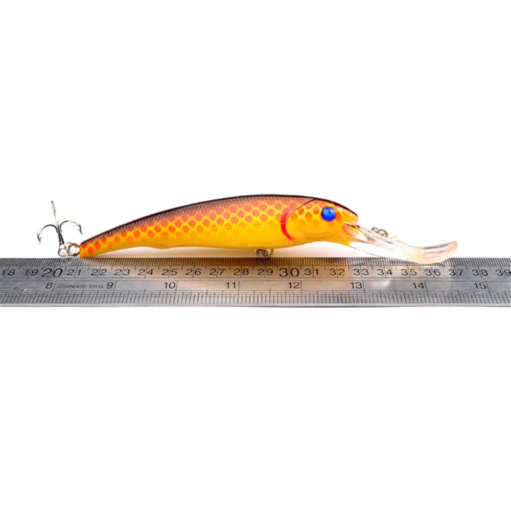 FISHINAPOT-señuelo de pesca de pececillos, 1 unidad, 16,5 cm, 28g, Crankbait grande, curricán, cebo duro Artificial para Lucio, carpa, Wobbler - imagen 5