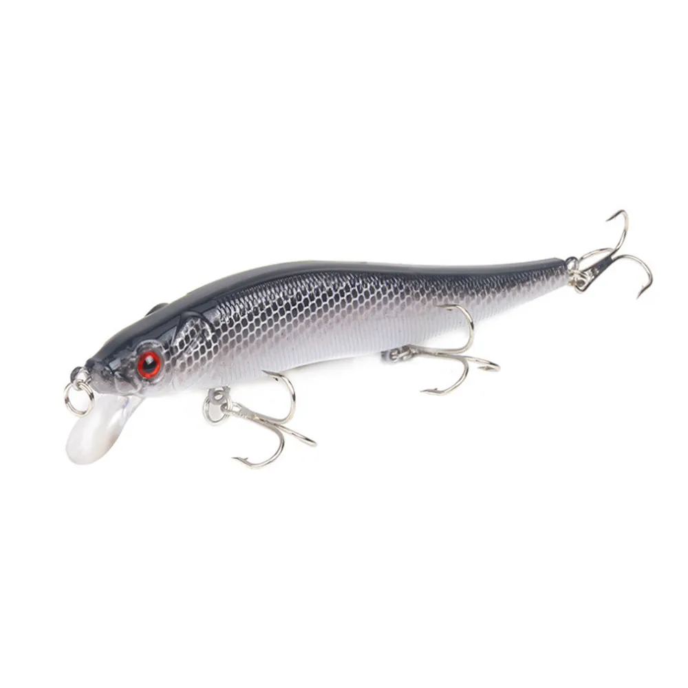 Señuelo Artificial Wobblers Minnow, anzuelo triple de calidad Isca Crankbait para trucha, Lucio, Carpa, aparejos de pesca, 11,5 cm, 15g, 1 ud. - imagen 3