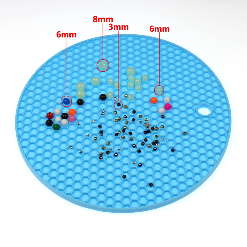 Bimoo-tapete de cuentas para escritorio, Material de silicona para atar moscas, 17CM X 17CM - imagen 3