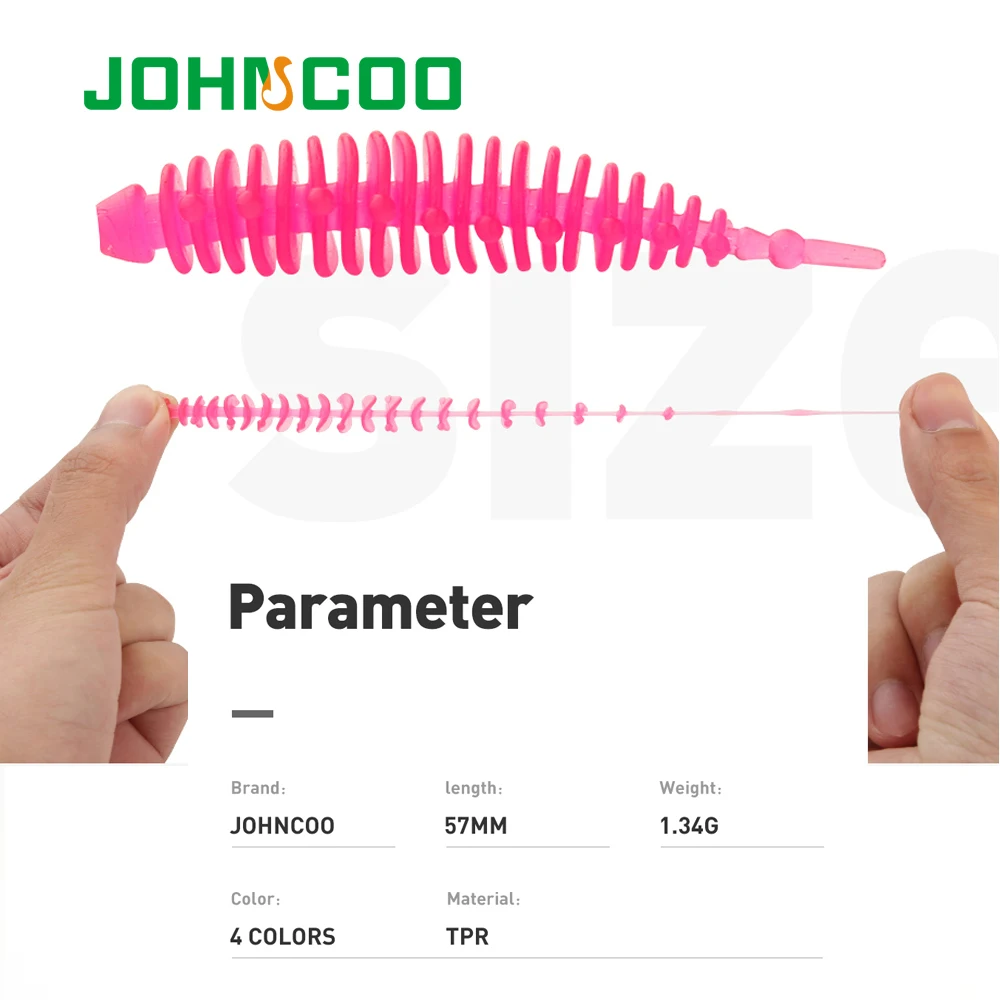 JOHNCOO UL-señuelo de pesca de silicona blanda, señuelo de Pesca flotante de pesca TPR, 0,85g, 1,3g, cebo suave, 12 uds, Swimbaits UL señuelo de Jigging - imagen 5