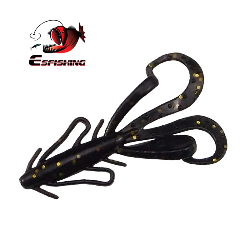 ESFISHING-Señuelos tipo Gamba Hogy Hog, 48mm, 10 Uds., para Pesca en hielo, Zander, Lucio, trucha, Pesca, cebo de Pesca Artificial suave, el mejor olor - imagen 3