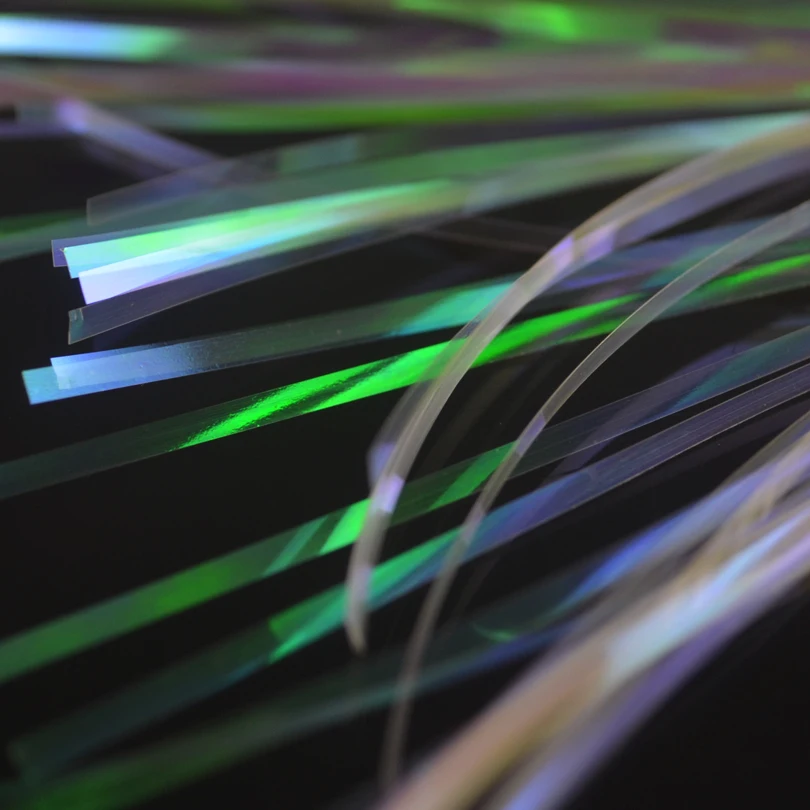 MNFT 2 bolsas Flashabou de Color perla oropel holográfico de 2mm de ancho, oropel metálico Mylar, Flash plano, señuelo de plantilla para moscas, atado de moscas de pesca - imagen 5