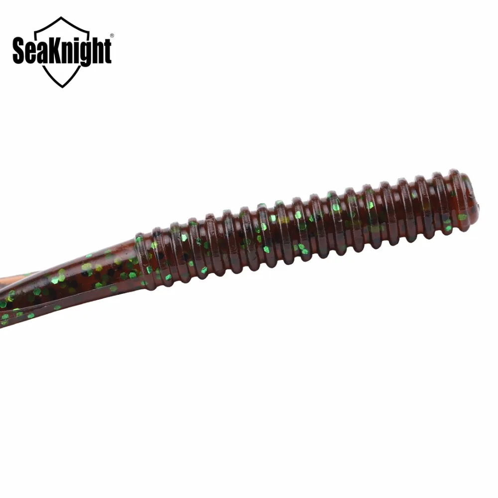 SeaKnight-señuelo suave SL010, 13cm, 5 ", 7,5g, 6 piezas, señuelo de pesca suave, cebo Artificial, señuelo larva suave, gusano de cola Flexible, pesca en agua salada - imagen 4