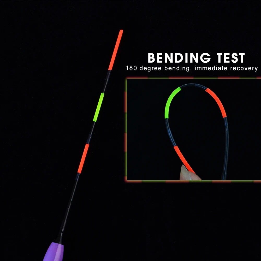 NGB 1 Uds. Flotador de pesca de 24,7 cm, flotador eléctrico LED, flotador electrónico luminoso sin batería CR425 para pesca ligera