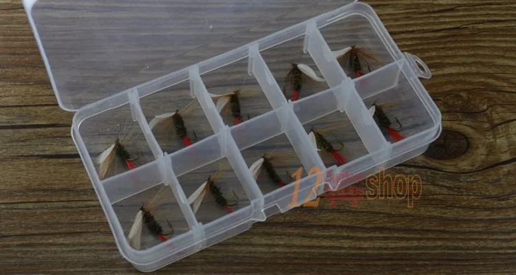 MNFT 10PCS 10 #   Red Tail May Fly Ninfa Fagiano Herl Winged May Fly Trucha Perca Agua dulce Moscas de pesca con mosca - imagen 4